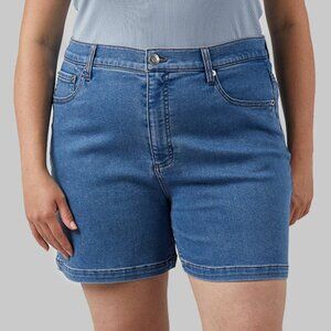 NEW 32 Degrees Medium Indigo Wash Stretch Comfort Jean Shorts Size 20